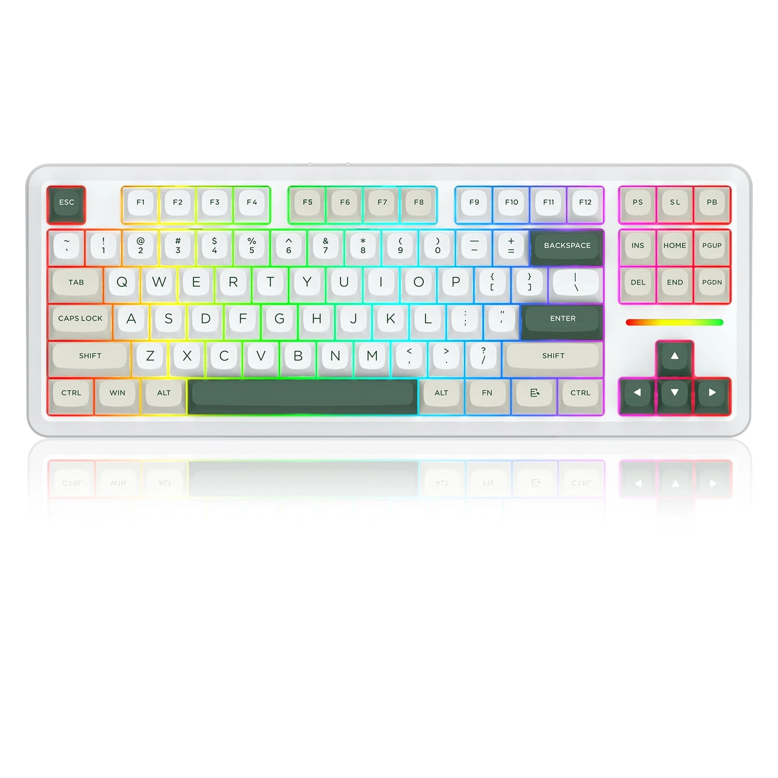 Klawiatura mechaniczna Redragon K734WCG-RGB-PRO Wildslash Pro RPC Biało-Zielony