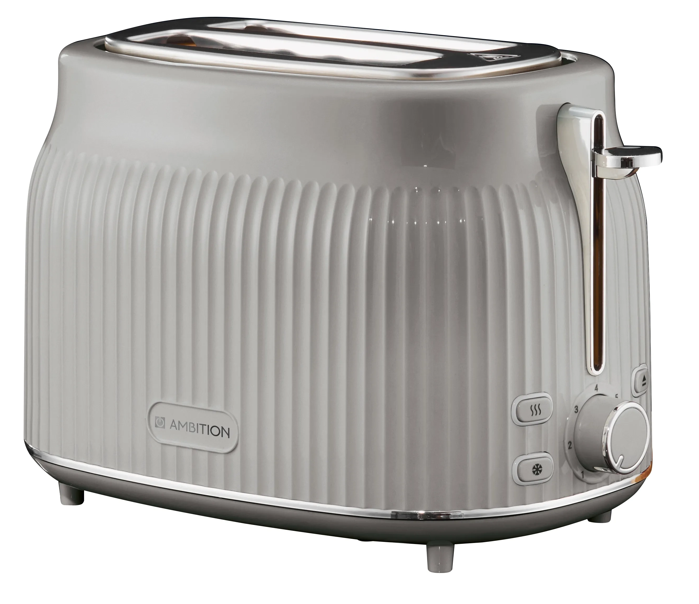 Toster Ambition Vintage Rozmrażanie 930W Szary