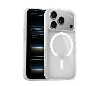 Etui Crong Hybrid Matte Magnetic MagSafe do iPhone 17 Pro Max Biały