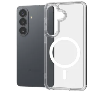 Etui Crong Hybrid Clear Magnetic MagSafe do Samsung Galaxy S26 Przezroczysty