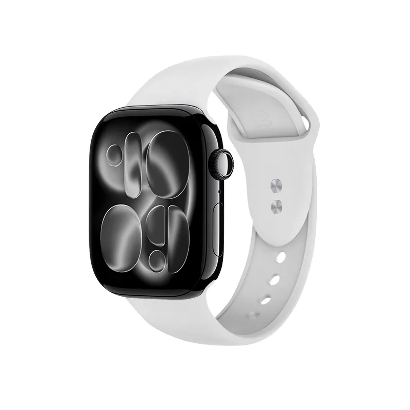 Pasek Crong Liquid do Apple Watch 44/45/46/49mm Biały