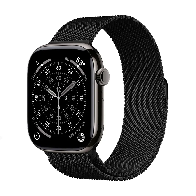 Pasek Crong Milano Steel do Apple Watch 38/40/41/42mm Czarny