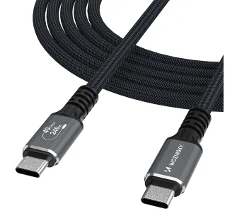 Kabel USB Wozinsky WPS-UY415S USB-C Thunderbolt 4 1m Czarny