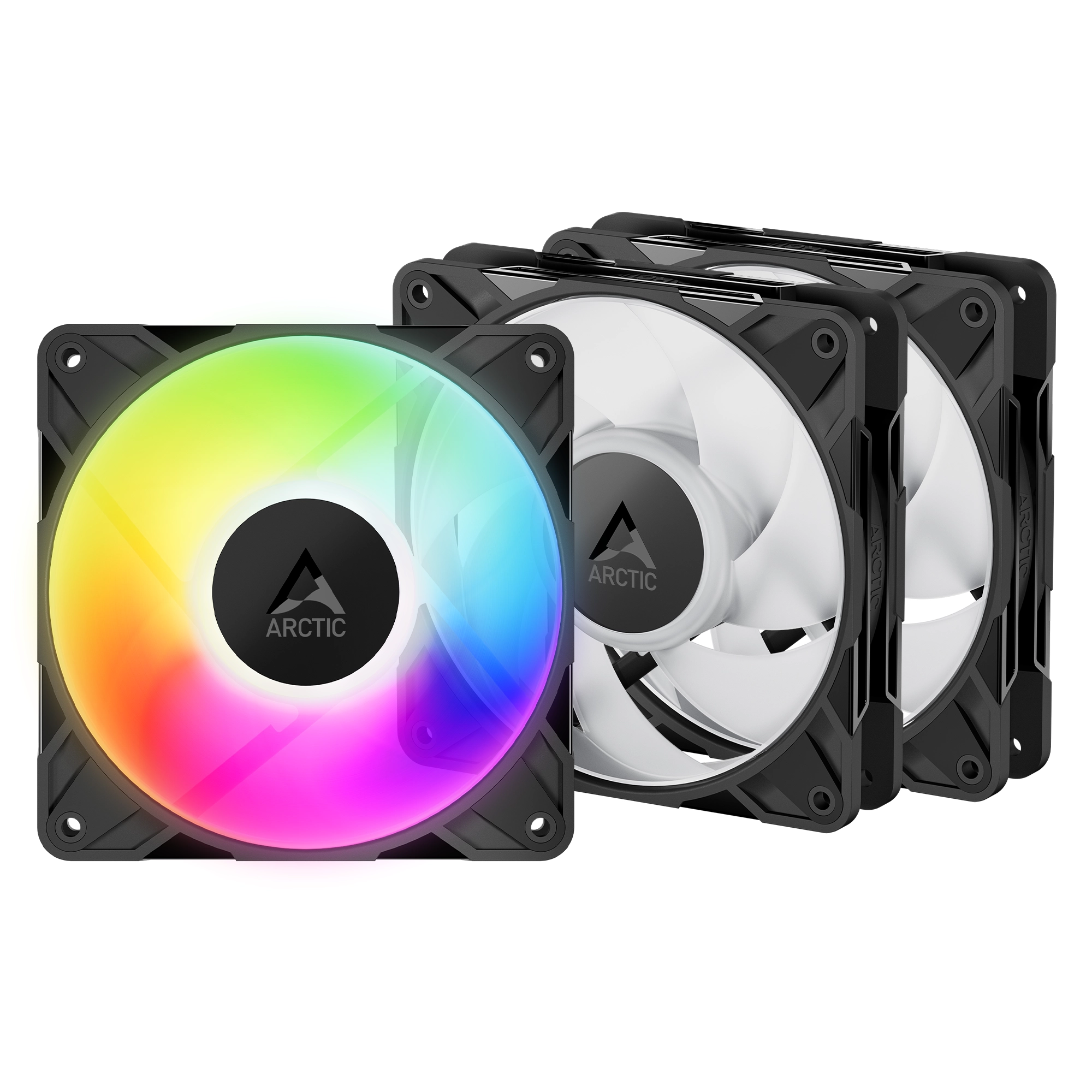 Zestaw wentylatorów Arctic P12 Pro A-RGB PWM 120mm 3szt. Czarny