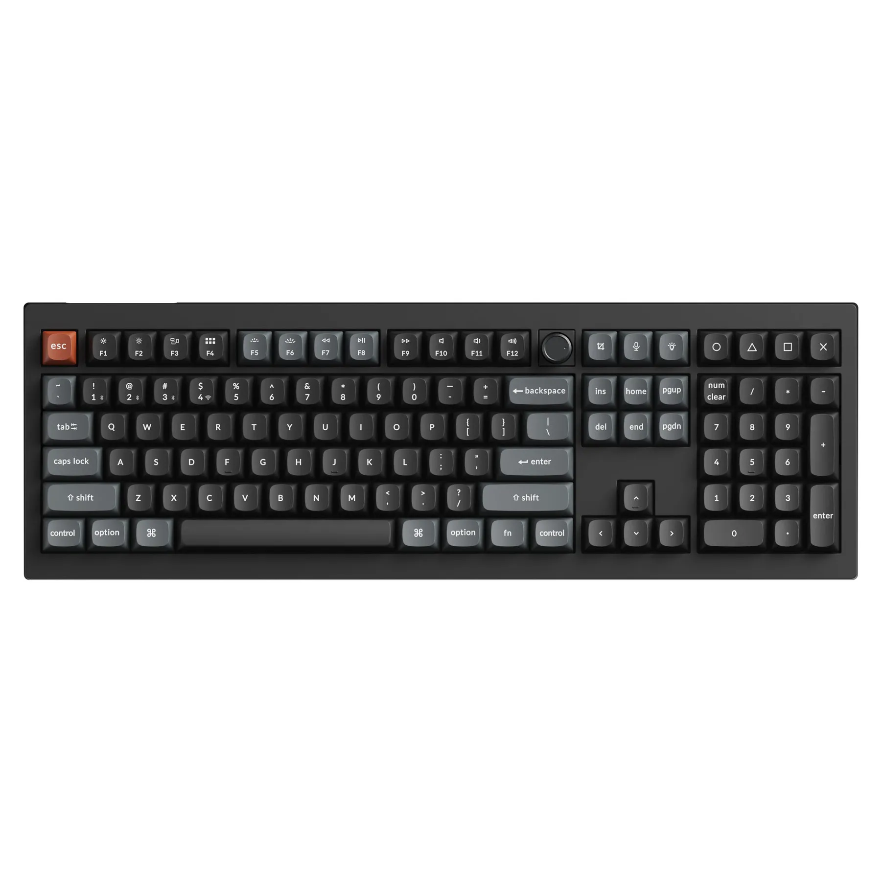 Klawiatura mechaniczna Keychron V6 Ultra 8K Silk POM Switch Red Czarno-Szary