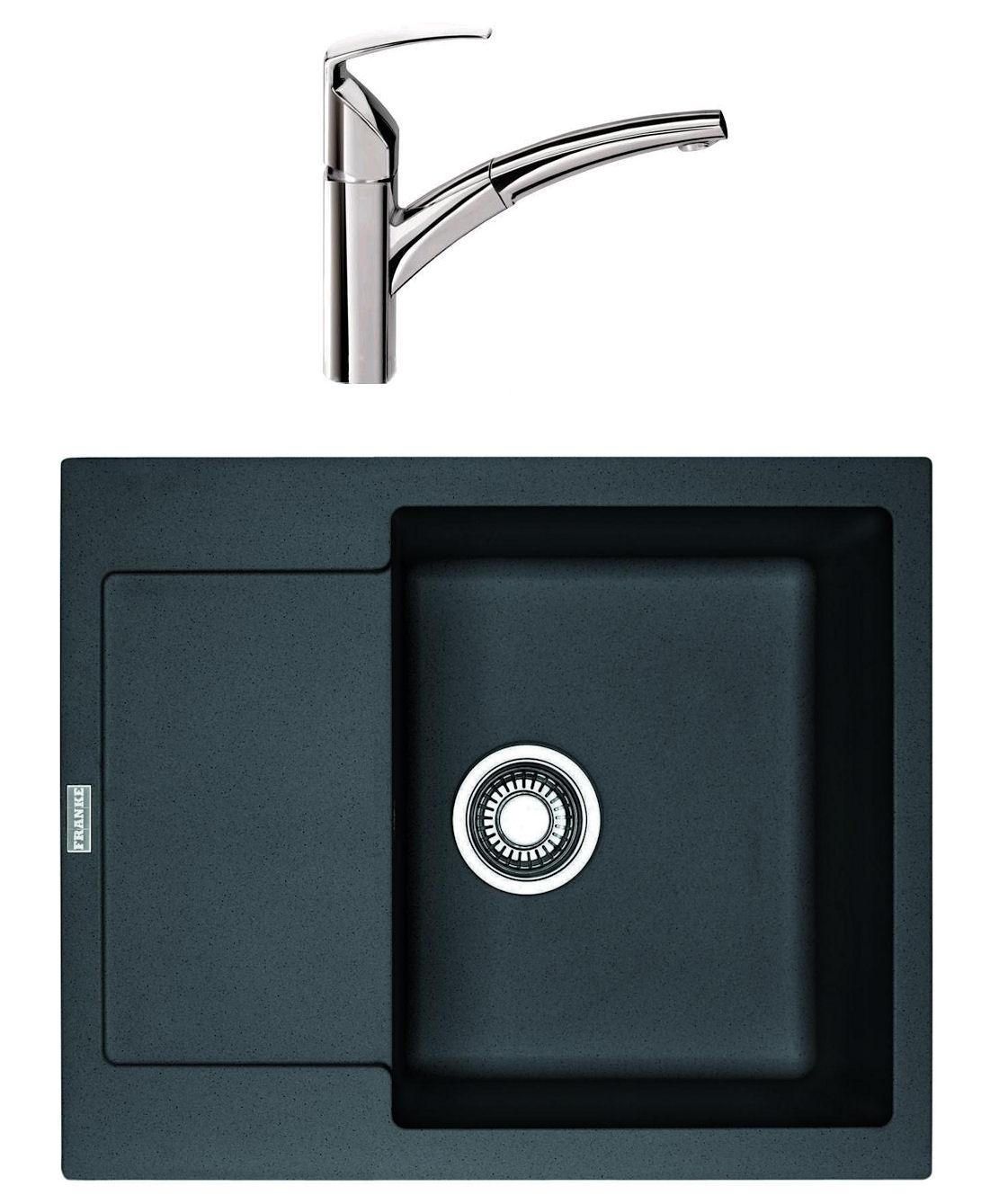 Zlewozmywak Franke Maris MRG 611-62 (grafitowy) + bateria Acquario
