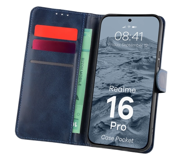 Bizon Case Pocket do Realme 16 Pro 5G Granatowy