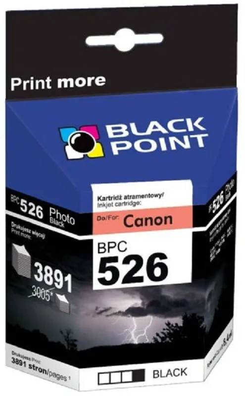 Tusz Black Point BPC526BK (zamiennik CLI-526BK) Czarny 8,4 ml