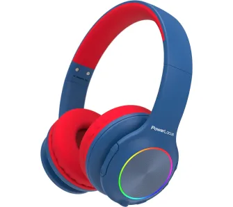 Słuchawki bezprzewodowe PowerLocus Pled Nauszne Dla Dzieci Bluetooth 5.3 Niebiesko-czerwony