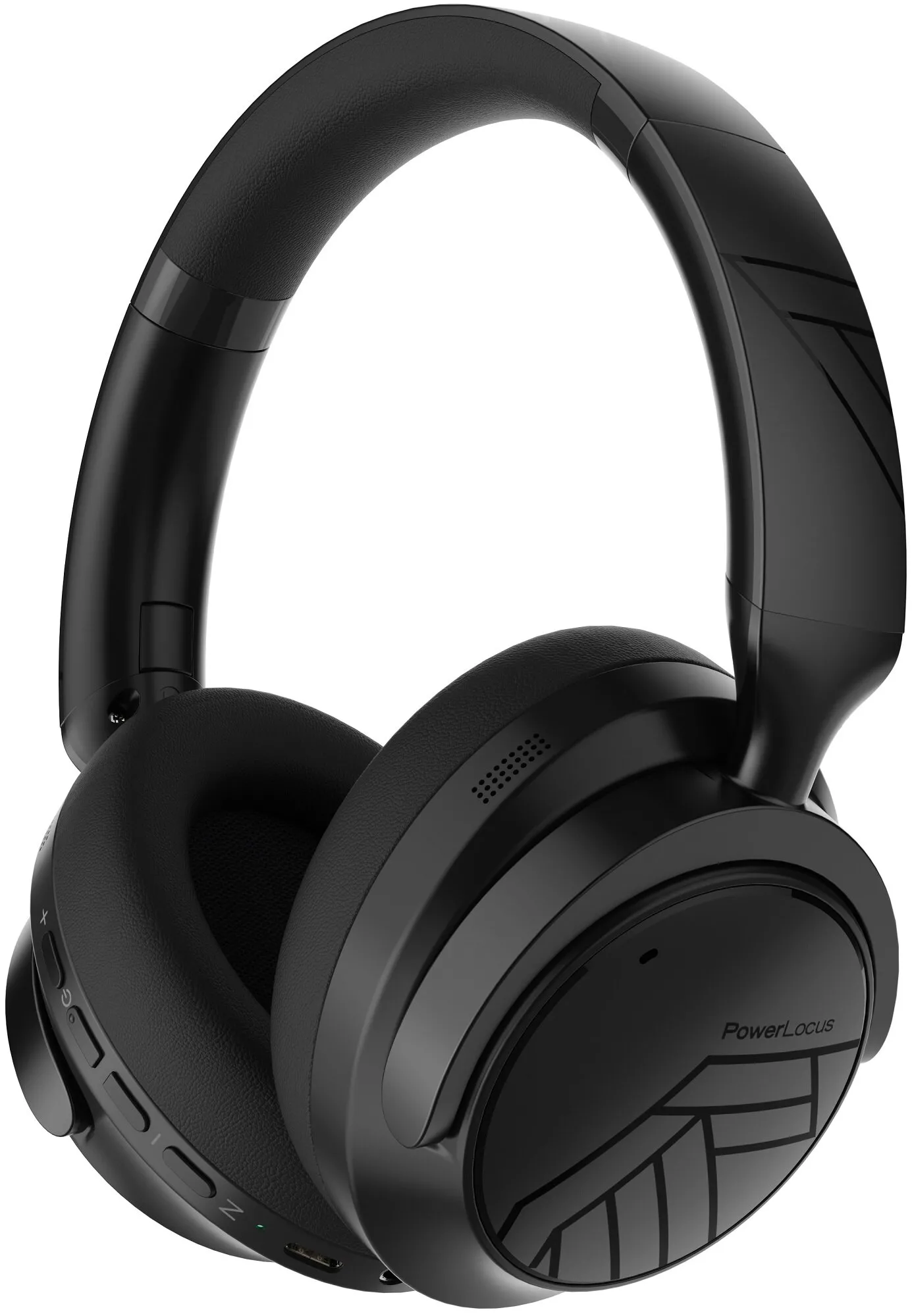 Słuchawki bezprzewodowe PowerLocus MoonFly Hybrid ANC Nauszne Bluetooth 5.4 Czarny