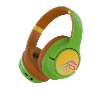 Słuchawki bezprzewodowe PowerLocus Bobo  Nauszne Dla Dzieci Bluetooth 5.3 Zielono-brązowy