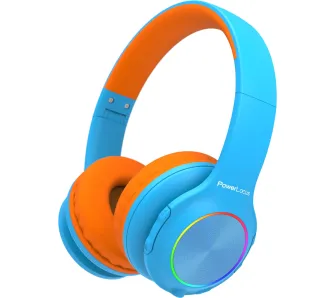 Słuchawki bezprzewodowe PowerLocus Pled Nauszne Dla Dzieci Bluetooth 5.3 Niebiesko-pomarańczowy