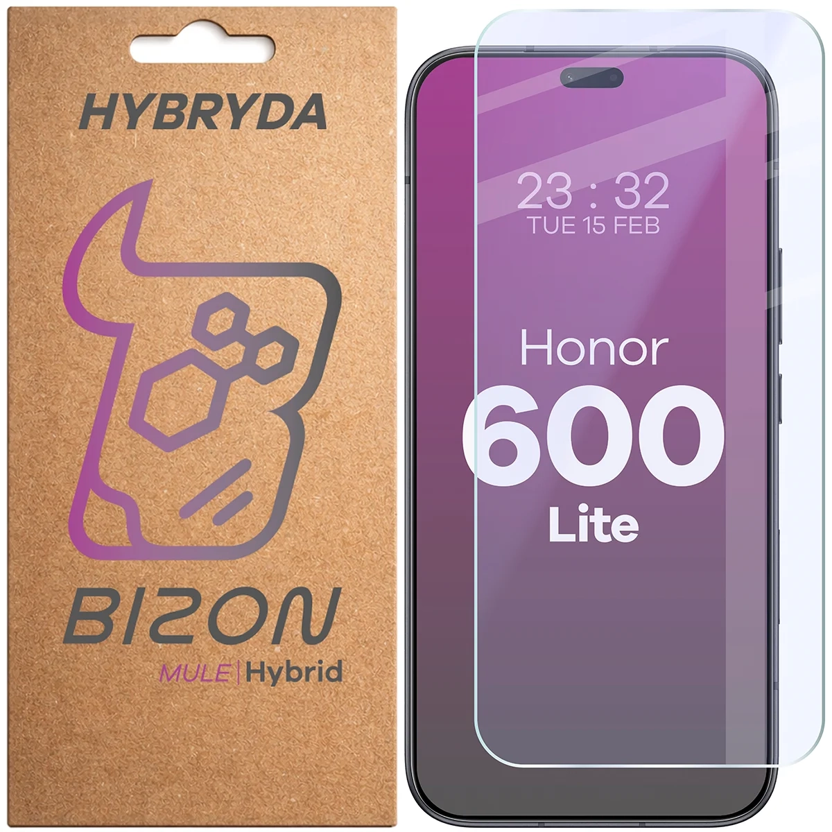 Szkło hybrydowe Bizon elastyczne Hybrid Mule do Honor 600 Lite 5G
