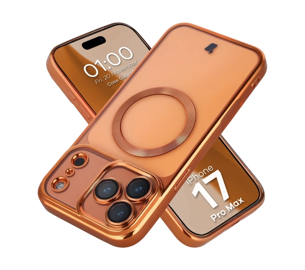 Bizon Case GuardO do iPhone 17 Pro Max Pomarańczowy
