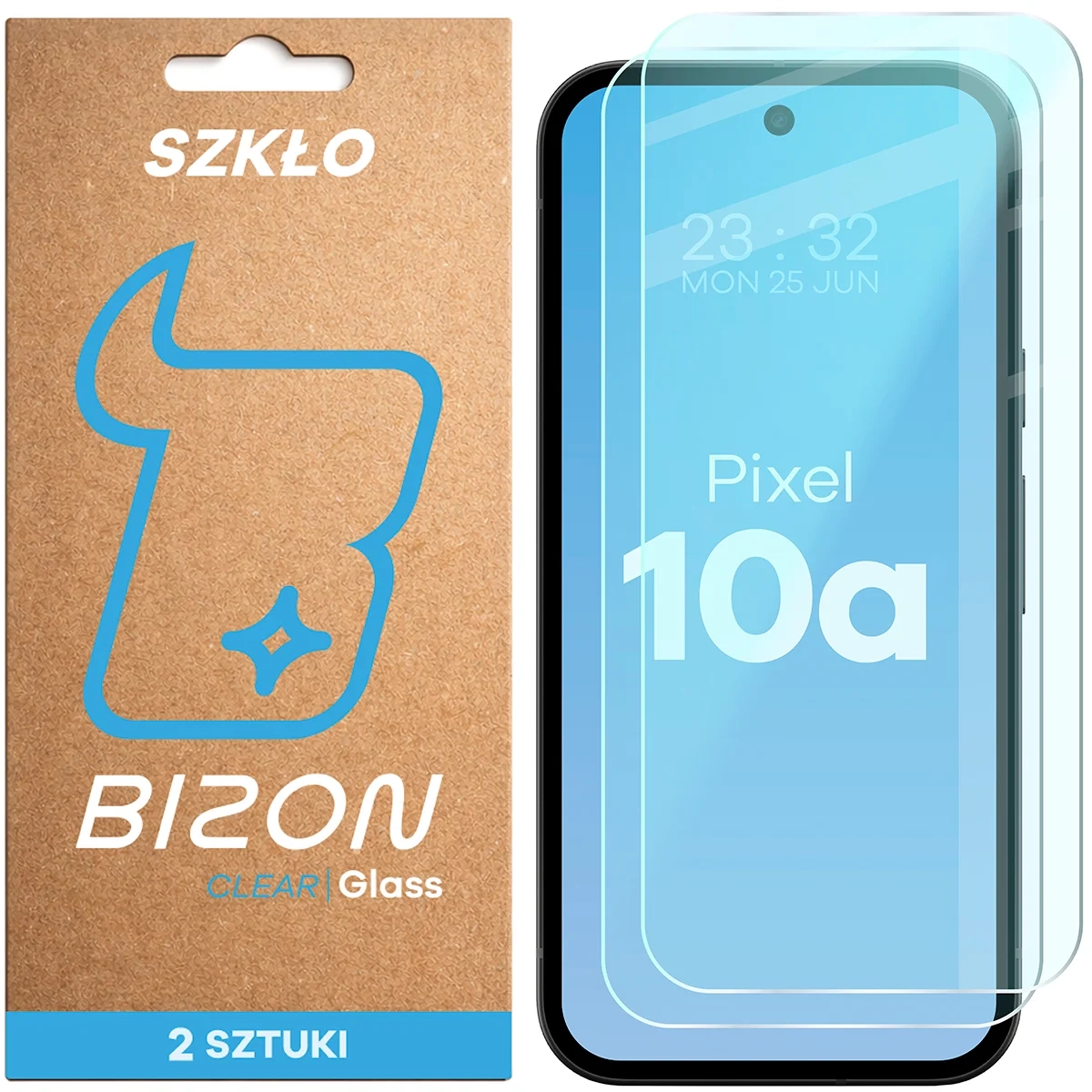 Szkło hartowane Bizon na ekran Glass Clear Duo do Google Pixel 10a 2 sztuki