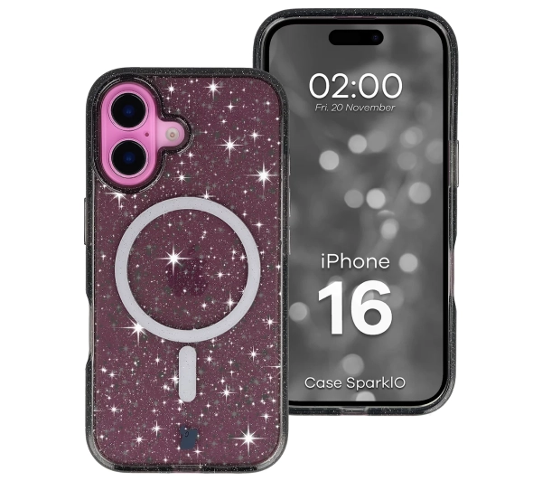 Bizon Case SparklO do iPhone 16 Czarny