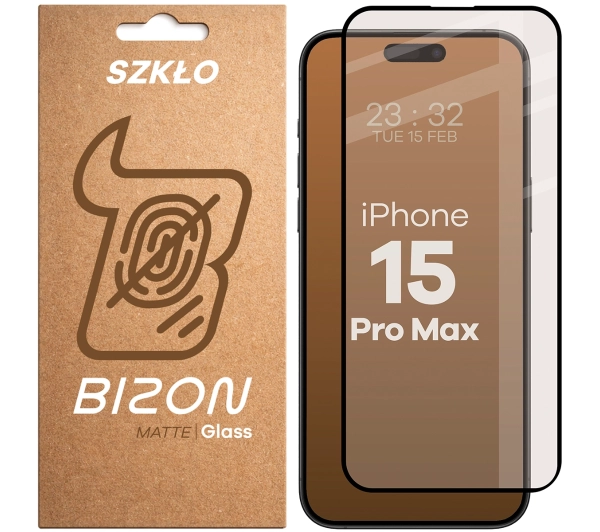 Bizon matowe Glass Matte do iPhone 15 Pro Max