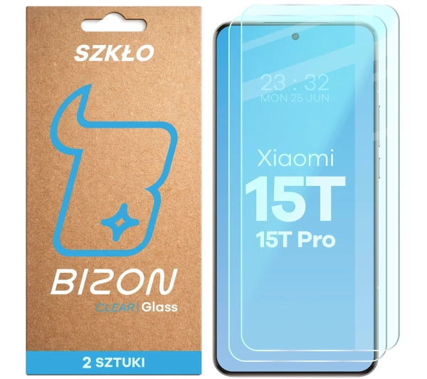 Bizon na ekran Glass Clear Duo do Xiaomi 15T / 15T Pro 2 sztuki