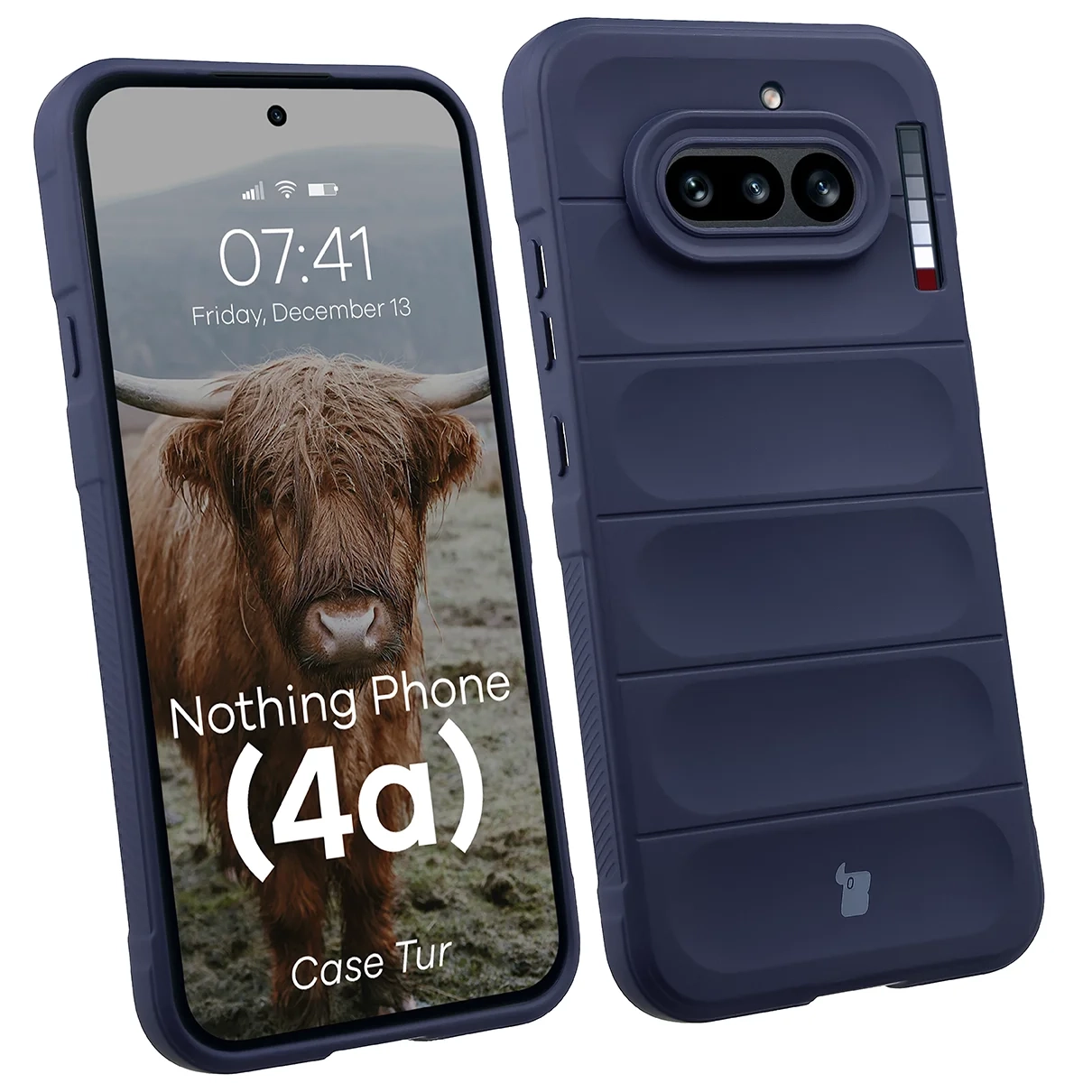 Etui Bizon Case Tur do Nothing Phone (4a) Granatowy