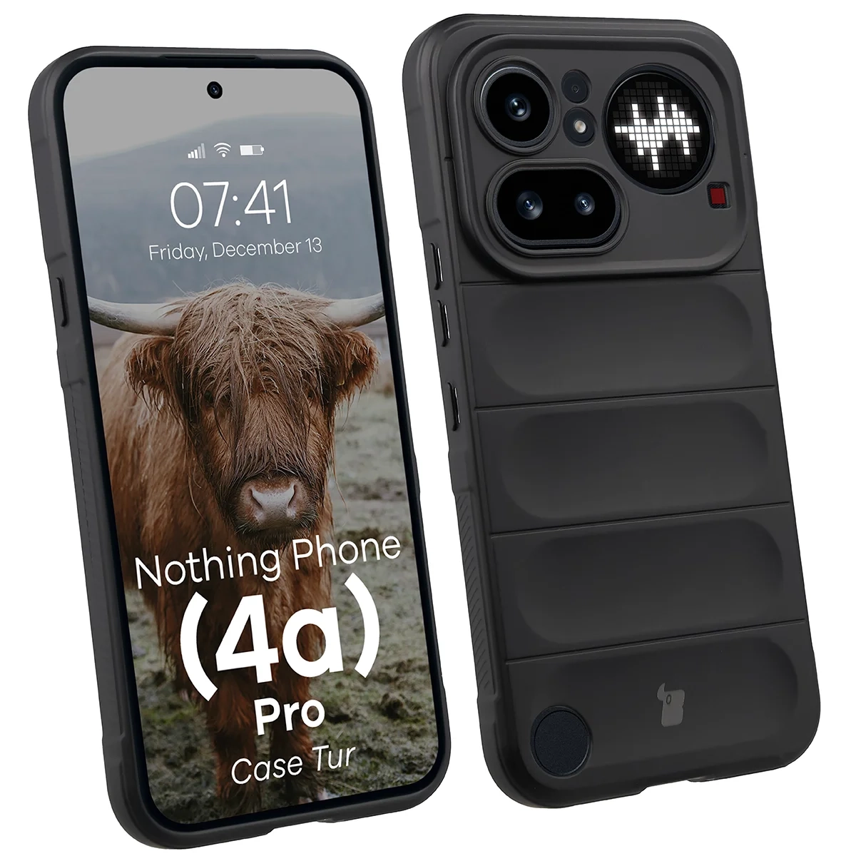 Etui Bizon Case Tur do Nothing Phone (4a) Pro Czarny