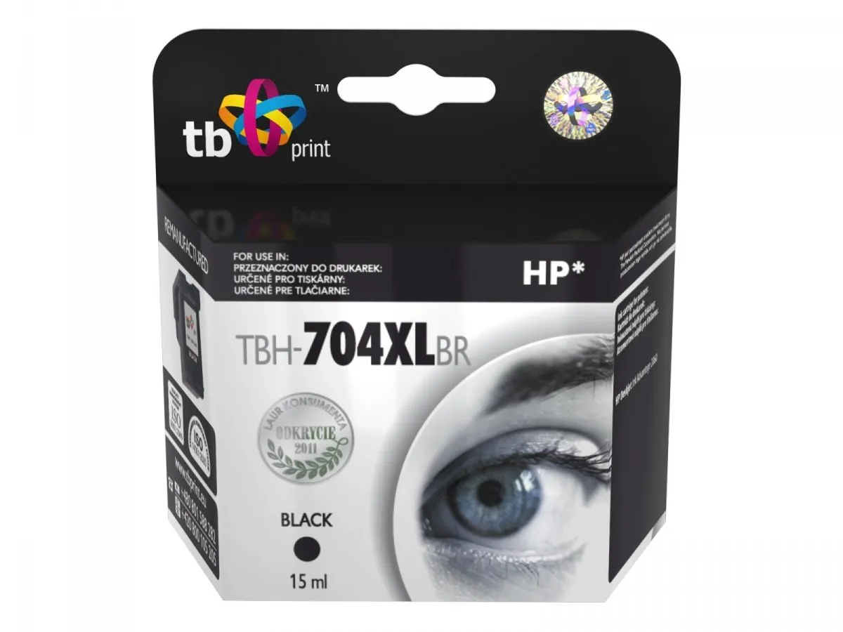 Tusz TB Print TBH-704XLBR (zamiennik 704) Czarny 15 ml
