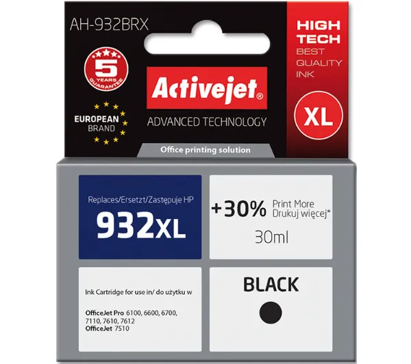 ActiveJet AH-932BRX (zamiennik 932XL) Czarny 30 ml