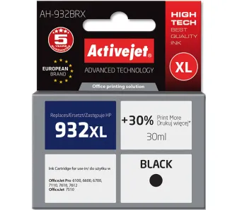 Tusz ActiveJet AH-932BRX (zamiennik 932XL) Czarny 30 ml