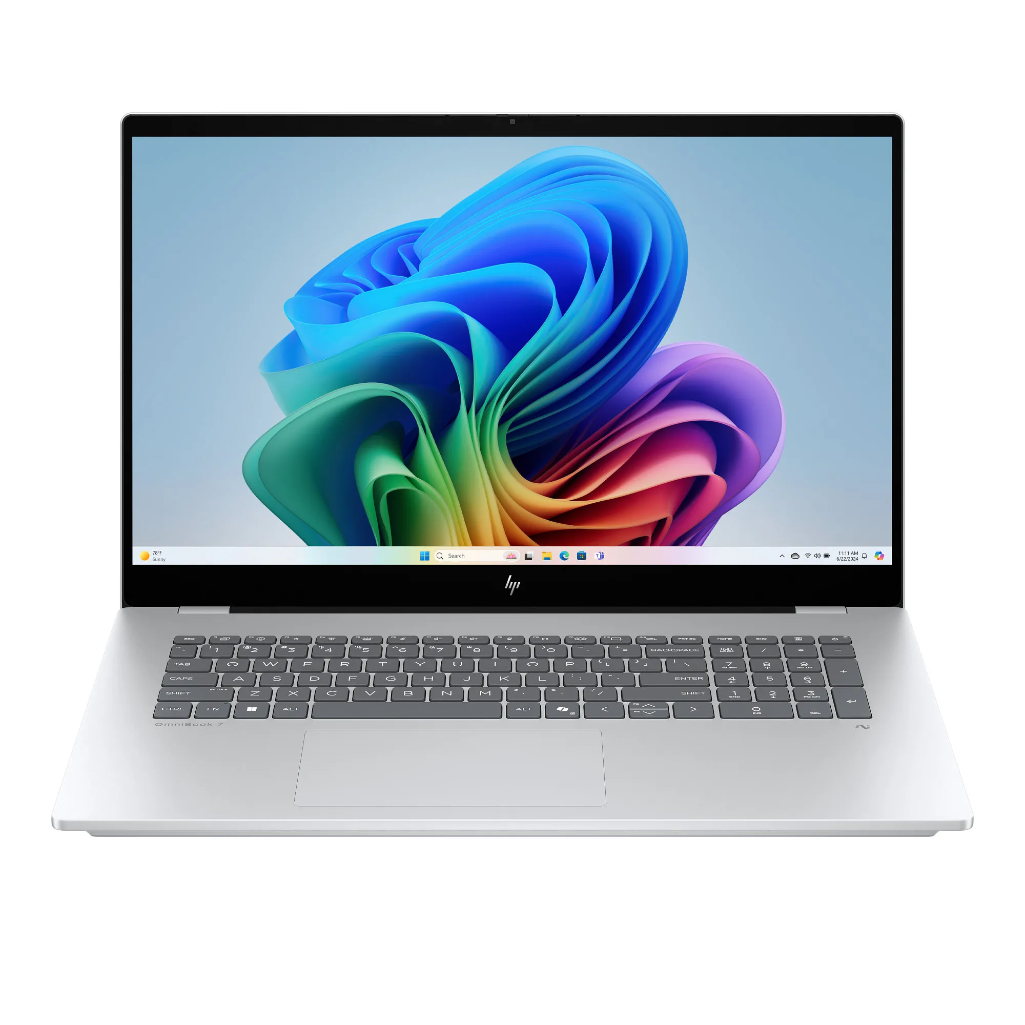 Laptop HP OmniBook 7 17-dc0005nw 17,3" Ultra 7 258V 32GB RAM 2TB Dysk SSD RTX4050 Win11 Srebrny Funkcje AI