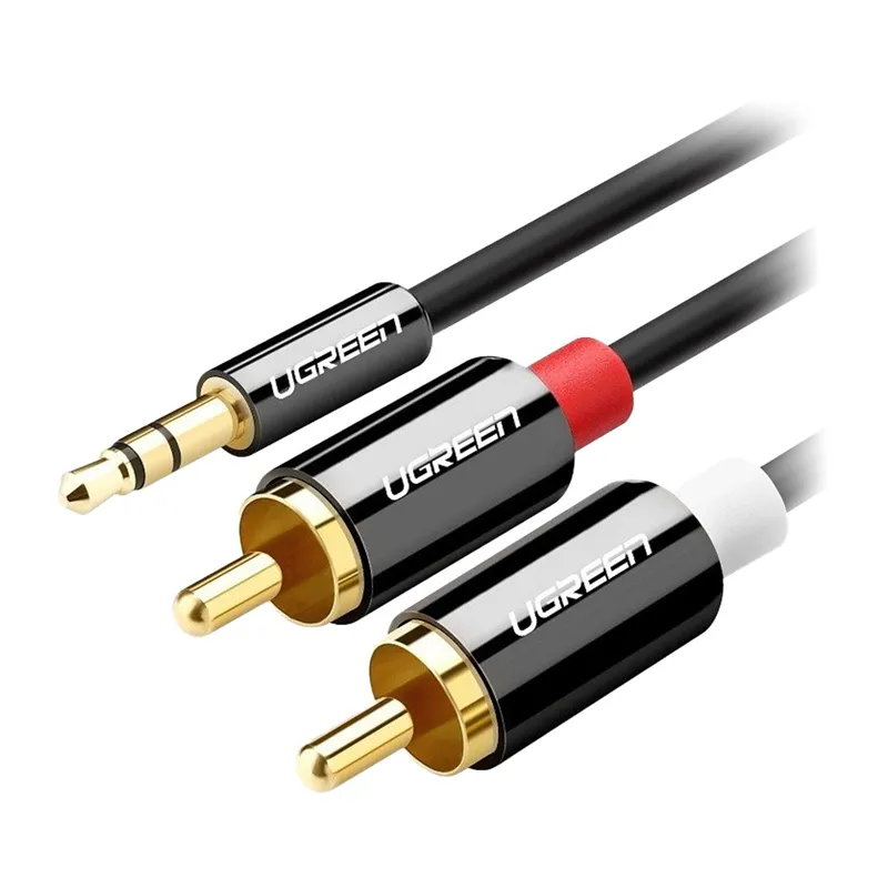 Kabel audio UGREEN AV116 jack 3.5mm - 2x RCA 2m Czarny