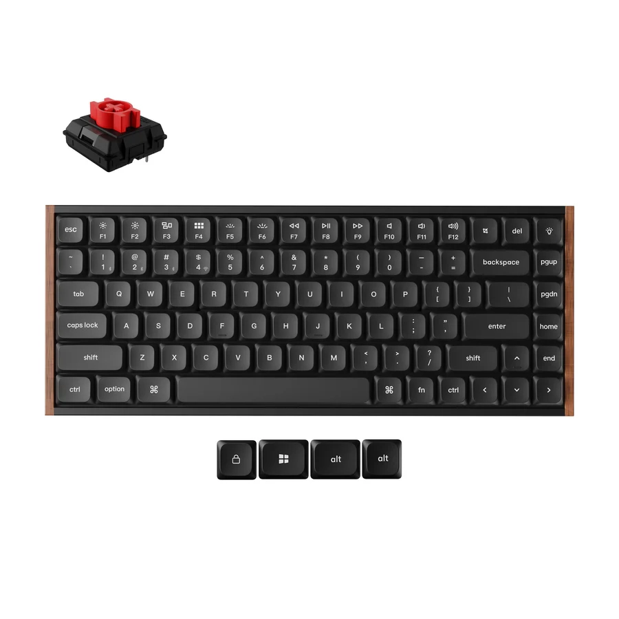 Klawiatura mechaniczna Keychron K3 Ultra 8K Wireless Black (Milk POM Red)