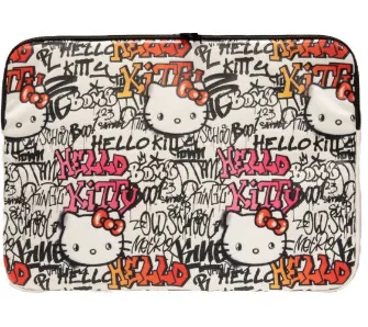 Etui na laptop Hello Kitty Zip PU Tags Graffiti 14" Kolorowy