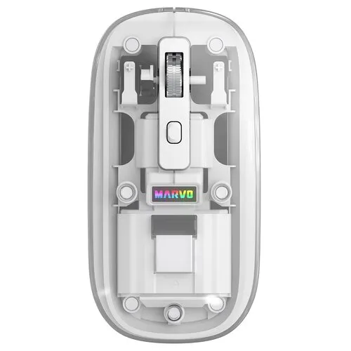 Myszka gamingowa Marvo Prism B10 Biało-przezroczysty
