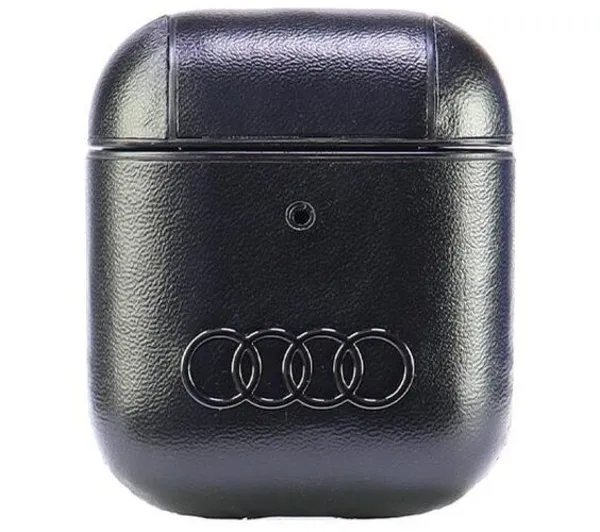AUDI Leather Big Logo do Apple AirPods 1/2 Czarny