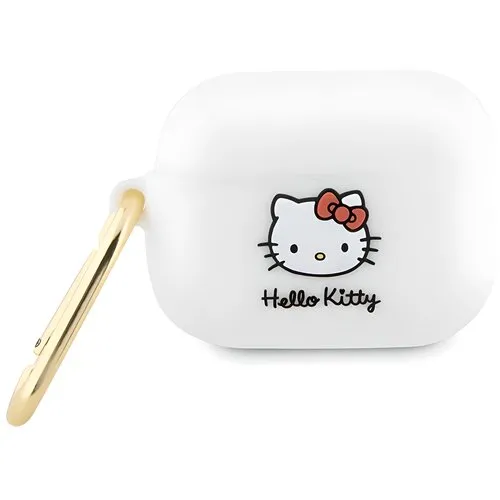 Etui na słuchawki Hello Kitty Silicone 3D Kitty Head dla Apple AirPods Pro 2 Biały