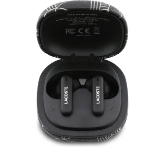 Słuchawki bezprzewodowe Lacoste Monogram The Blend ANC Dokanałowe Bluetooth Czarny