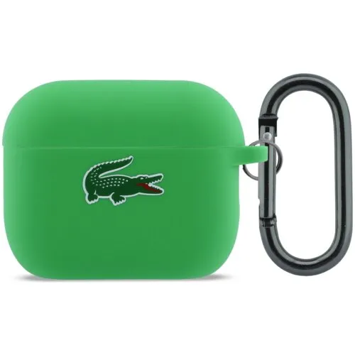 Etui na słuchawki Lacoste Silicone Croc Logo do Apple AirPods Pro 3 Zielony