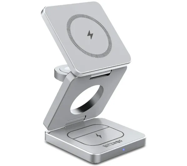 Składana Ładowarka Indukcyjna Qi2 15W 3w1 Magsafe Iphone Airpods Apple Watc