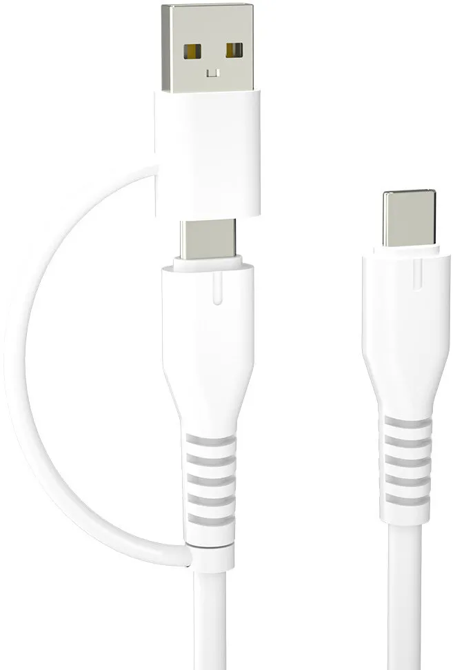 Kabel Forever USB-C - USB-C/USB-A 2w1 KR2W1-00 1.5 m Biały