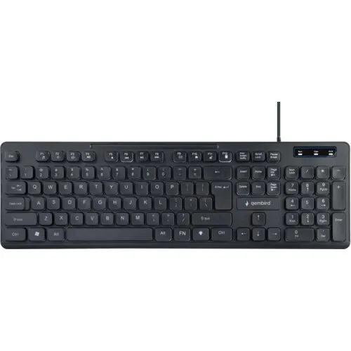 Klawiatura membranowa Gembird KB-UML-02 Rainbow Backlight Multimedia Czarny