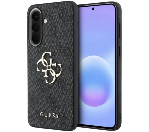 Guess Leather 4G Metal Logo do Galaxy A57 5G Czarny