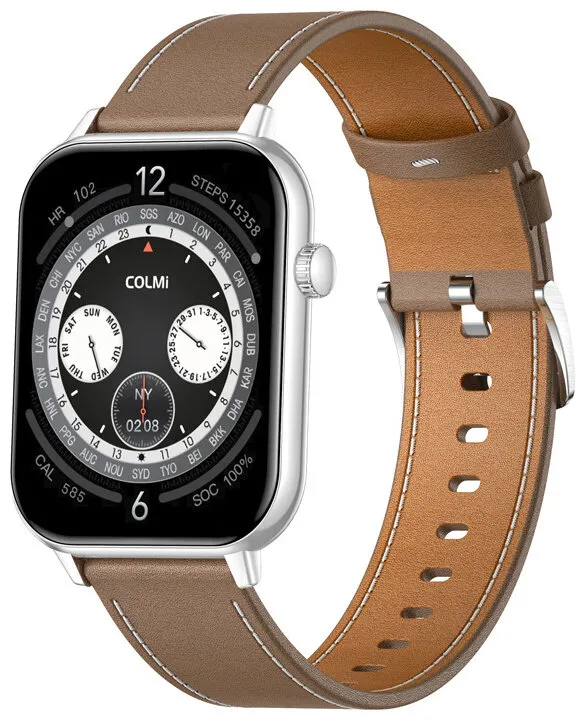 Smartwatch Colmi C28 Srebrno-brązowy