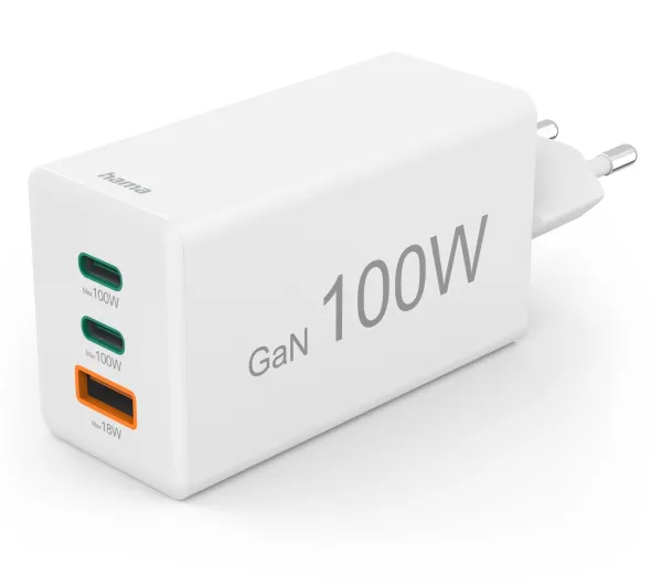 Hama 125140 USB-A USB-C 100W Biały