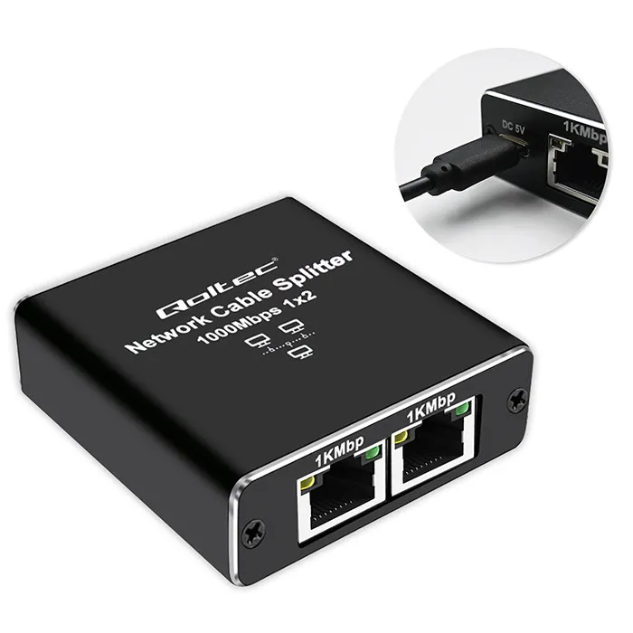 Switch Qoltec 52249 Czarny
