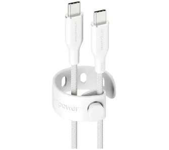 Kabel PanzerGlass USB-C - USB Empower Racing 240W 1.2 m Srebrno-biały