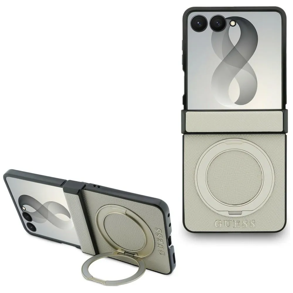 Etui Guess 4G Classic MagSafe do Galaxy Z Flip8 Różowy