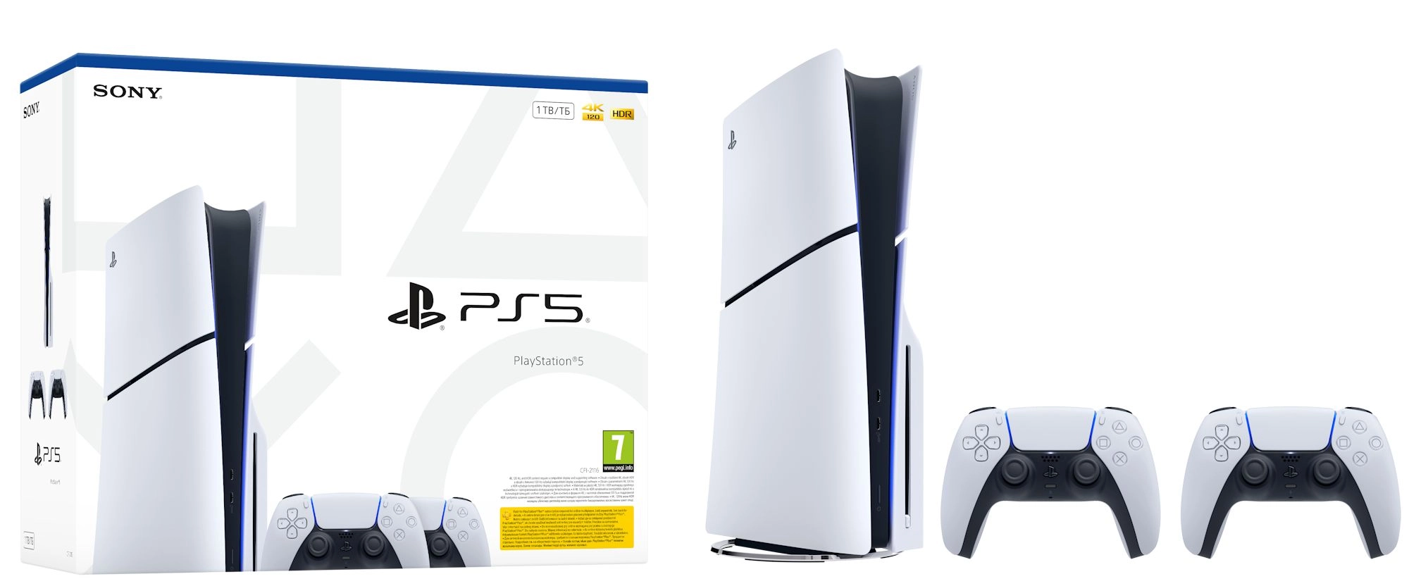 Konsola Sony PlayStation 5 Slim E Chassis (PS5) 1TB z napędem + Dodatkowy Pad Biały