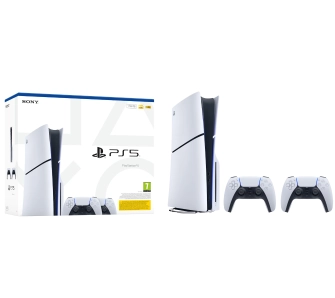 Konsola Sony PlayStation 5 Slim E Chassis (PS5) 1TB z napędem + Dodatkowy Pad Biały