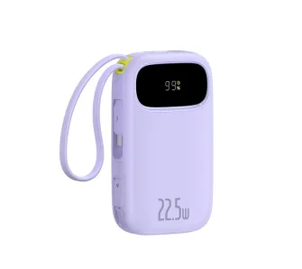 Powerbank Baseus EnerFill FC21 Qpow3 Ultra 20000mAh 22,5W z dwoma wbudowanymi kablami Fioletowy