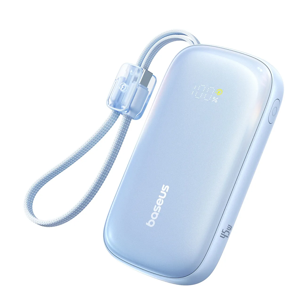 Powerbank Baseus EnerFill FC21 Qpow3 Ultra 10000mAh 45W Niebieski + Kabel Lightning - USB-C