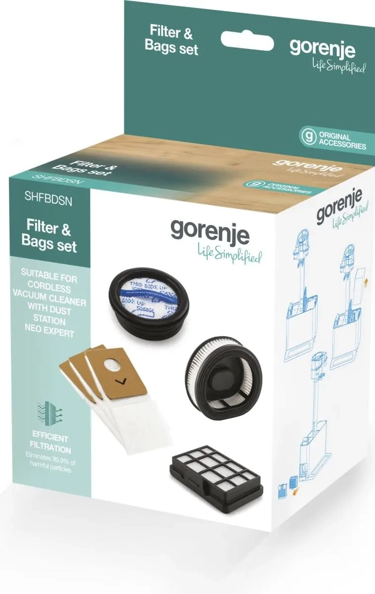 Worki do odkurzacza Gorenje SHFBDSN Filter & Bugs Set
